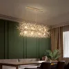 Scandinavo moderno semplice dente di leone sala da pranzo soggiorno lampadario G9 testa della lampada romantiche lampade di cristallo e lanterne scintillanti plafoniera a sfera