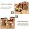 Dinnerware Sets Cask Rice Durable Wooden Bucket Tofu Bowl Practical Serving Tray Household Barrel Vegetable Korean Soup Bibimbap Creative
