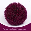 Decorative Flowers 2024 Large Milan Grass Ball Artificial Plants Plastic Eucalyptus Balls Wedding Party Home Outdoor Decoration Bonsai Fake