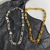 21ss nouvelle lettre B hommes et femmes épissage chaîne en acier titane collier hip hop rue mode bijoux de luxe accesso287N