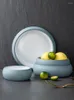 Plates Creative Japanese Round Bowl for Restaurant Table Seary Deep Plate Factory Wholesale Hushåll Snack Fruit Dessert