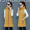 Waistcoats Autumn Winter Hooded Vest Down Jacka Female Parkas Slim Sleeveless Coat Thicken Long Casual Dragkedja Outwear Women's Waistcoats