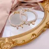 Urok bransoletki Minar Korean Style słodkowodne perłowe pusta moneta Smile Fasolka serce dla kobiet 14K prawdziwa złota mosiężna biżuteria