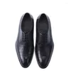 Scarpe eleganti Cwv Business Banquet Pelle di coccodrillo Suola derby maschile per