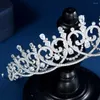 Haarspeldjes Mode Luxe Waterdruppelvorm Tiara Kroon Vrouwen Bruiloft Sieraden Bruid Partij C-65