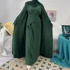 Ethnic Clothing 3 Piece Abaya Muslim Woman Hijab Dress Wrap Skirt Dubai Turkish Abayas Kimono Modest Islamic Sets Ensembles Musulmans