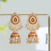 Dangle Earrings Bohemian Colorful Beads Ethnic Women's 2024 Fashion Enamel Lantern Long Jhumkas Wedding Jewelry