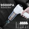 Автомобильный пылесос беспроводной портативный для 95000PA мощный мини-ручной вентилятор 2 в 1 231229