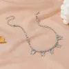 14K GOLD 2024 Butterfly Anklet Rhinestone Tennis tennis Chain Chain Jewelry for Women Summer Beach Anklet Barefoot Chain