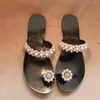 Kapcie 2023 Summer Women Beach Pearl Slipper Lady Flip Flip Flops Scasual Buty Mujer Oryginalny projekt boho sandały samice plus rozmiar