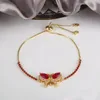 Link Bracelets Top Quality Women Girls Butterfly Crystal Sweet Romantic Jewelry Exquisite Birthday Party Gifts Wholesale