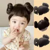 ヘアアクセサリーチルドレンブラックカラフルなウィッグヘアピンキッズガールズヘアリップフェイクツイストブレードヘッドドレスクリップバレット