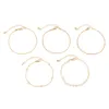 Anklets ingesight.z 5st/set Vintage Hollow Star Box Chain Anklet For Women Men Punk Gold Color Metal Fried Dough Twists