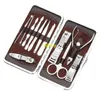 Kit 12 in 1 Set di manicure per unghie in acciaio inossidabile Strumenti per la cura delle unghie Punta delle dita Tagliaunghie Clipper File Pinzette a forbice5630333