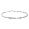 Charm Bracelets Simple One Row Tennis Bracelet White Gold Filled Thin Czech Dril Women's 18 5cm7 28 285T