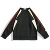 Men's Hoodies Men/Women Contrast Color Stitching Sports Sweatshirts Spring Autumn Trendy O-neck Long-sleeved Versatile Casual Couple