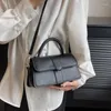 Evening Bags PU Solid Shoulder Women's 2024 Zipper Sewing Thread Crossbody Bag High Quality Fashion Bolsas De Ombro