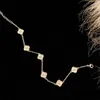 Joyería Pulsera de lujo Link Cadena de diseñador Vanca Kaleidoscope 18k Gold Van Clover Pulsera con cristales brillantes y diamantes Regalo perfecto para mujeres T3CJ