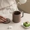 Mugs Vintage Stoare Mug 400ml Ceramic For Home Creative With Lid Large Capacity Milk Coffee Tea Cup Drinkware Type