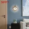 Lampy ścienne Belle Współczesne nordyckie lampki wewnętrzne okrągłe nocne lampa LED LED HOME DECORATION SYPIALNE