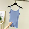 Women's Tanks Camisole Slim Vest Sexy Women Sleeveless Wooden Ear Tee Tank Tops Female Solid Black Korean Crop Y2k T-shirt Home Pajamas