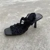 Sandaler Roman High Heels Stor storlek 2023 Summer Clear Shoes Cross-Shoes Open Toe Suit Female Beige Gladiator High-Heeled Big Pee
