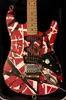 Лучшая заводская электрогитара Edward Eddie Van Halen Heavy Relic Red Franken, черно-белые полосы, кленовый гриф ST-образной формы, стопорная гайка тремоло Floyd Rose