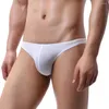 Underpants Mens Underwear Jock Strap Low Waist Ultra Thin Seamless Briefs Cueca Slip Homme Calzoncillos Hombre Panties Bikini