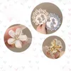 Hårtillbehör 10st Baby Girls Crystal Flower Clips Fashion Metal Mini Claw for Women Crab Hairpins Headwear Kids