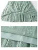 Юбки женские длинные плиссированные юбки эластичные с высокой талией белые трапециевидные корейские тонкие миди элегантные кружевные ажурные черные Faldas P512