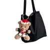 Keychains Bear Charm Bag Keychain Stuffed Bows Plush Keyring Tiny Animals Pendants