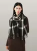 Осень-зима женский шарф классический винтажный клетчатый шарф с кисточками пашмина Mujer Femme платок Bufanda шаль с запахом Echarpe Hiver 231229