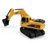 124 24G 6CH Multifunction 270 Degree Rotation Plastic Remote Control Excavator Simulation Engineering RC Car 231229