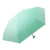 Ombrelli pieghevoli piccole donne piatte chuva per il sole per tasca da sole e crema solare impermeabile UV guardia ombrello da sole 6 pioggia mini