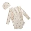 Set Ins Bambino Neonata Costume da bagno per bambini Protezione solare Manica lunga Fiori Canotta Bikini Costumi da bagno Set Costumi da bagno per bambini