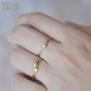 Yan taşlarla boako ince çift yüzük Dainty Basit Parmak Kadınlar için Düğün Takı Midi Cz Kristal Altın Knuckle Anillos Bague Femme