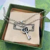 2023 Luxury Designer Necklaces Classic key Pendant Jewelry Retro carving keys Necklacess Couples Party Holiday high quality Gift g290K