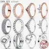 Authentic fit women rings charms charm Stackable infinite Heart Flower