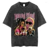Erkek Tişörtleri Genç Thug Slat-Shirt Retro Sokak Giysesi Erkekler Kadın Hip Hop Moda Gömlek Kalitesi Pamuklu Büyük Boy Siyah Kısa Kollu Tees