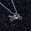 Ожерелья с подвесками, персонализированное металлическое ожерелье для мотоциклистов, трендовые мужские и женские минималистичные украшения из нержавеющей стали в стиле хип-хоп