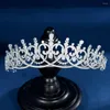 Haarspeldjes Mode Luxe Waterdruppelvorm Tiara Kroon Vrouwen Bruiloft Sieraden Bruid Partij C-65