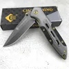 Couteau de poche pliant à manche G10 incrusté en acier inoxydable CM84, pour Camping en plein air, chasse tactique EDC