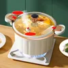 8L Enamel Micro Pressure Pot Korean Vacuum Non stick Soup Stick Stewing Boiling Double Ear 231229