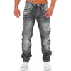Мужские джинсы размера плюс S-5XL, мужские весенне-осенние модные повседневные классические тонкие прямые свободные эластичные длинные джинсовые брюки