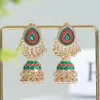 Dangle Earrings Bohemian Colorful Beads Ethnic Women's 2024 Fashion Enamel Lantern Long Jhumkas Wedding Jewelry