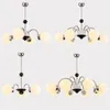 Avizeler Modern Yatak Odası Tavan Işık Nordic Led Chandelier Cam Top Kolye Lamba Salon Mutfak Asma Ev Dekor