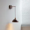 Wandlamp Scandinavisch walnoothout LED-lichtarmatuur Wabi-sabi Woondecoratie Verlichting Zolder Slaapkamer Nachtkastje Messing Moderne schansen