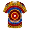 Männer T Shirts Afrikanische Grasland Muster 3D Gedruckt Hemd O Hals Kurzarm Lustige Streetwear Lose Männliche Tops Tees