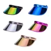 Ball Caps Colorful Coating Film Wide Brim Empty Top Hat Summer Sun Seaside Visor For Adult Teens Skin-Friendly Outdoor