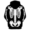 Men's Tracksuits Skull Skeleton 3D Printed Two-Piece Pullover Retro Men Tracksuit Fashion Fall/winter Casual Street Sweatshirt Hilarious Art